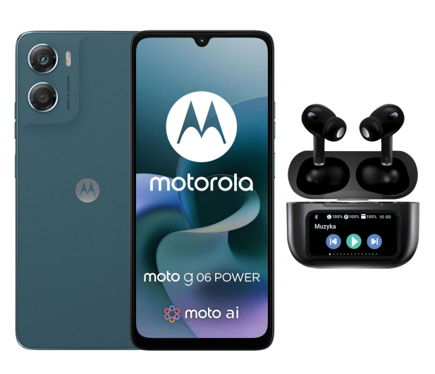 Motorola moto g06 power 4/64GB Tapestry 90Hz + Smart Buds Pro - 1514873 - zdjęcie